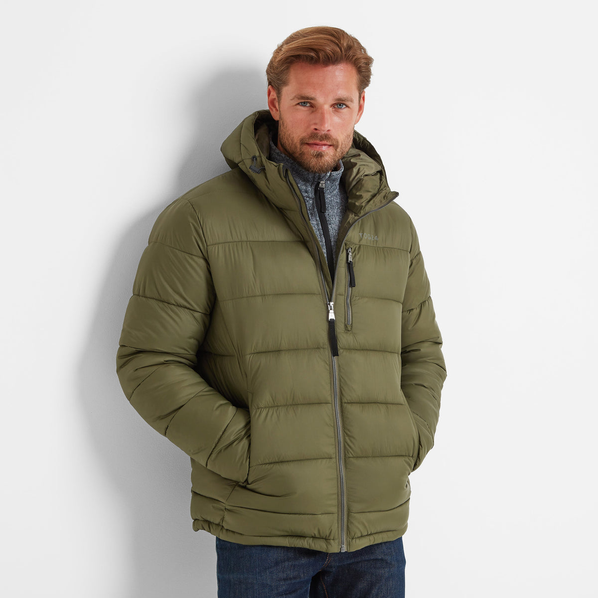 Maloney Mens Wind Resistant Insulated Jacket - Khaki - Image 2