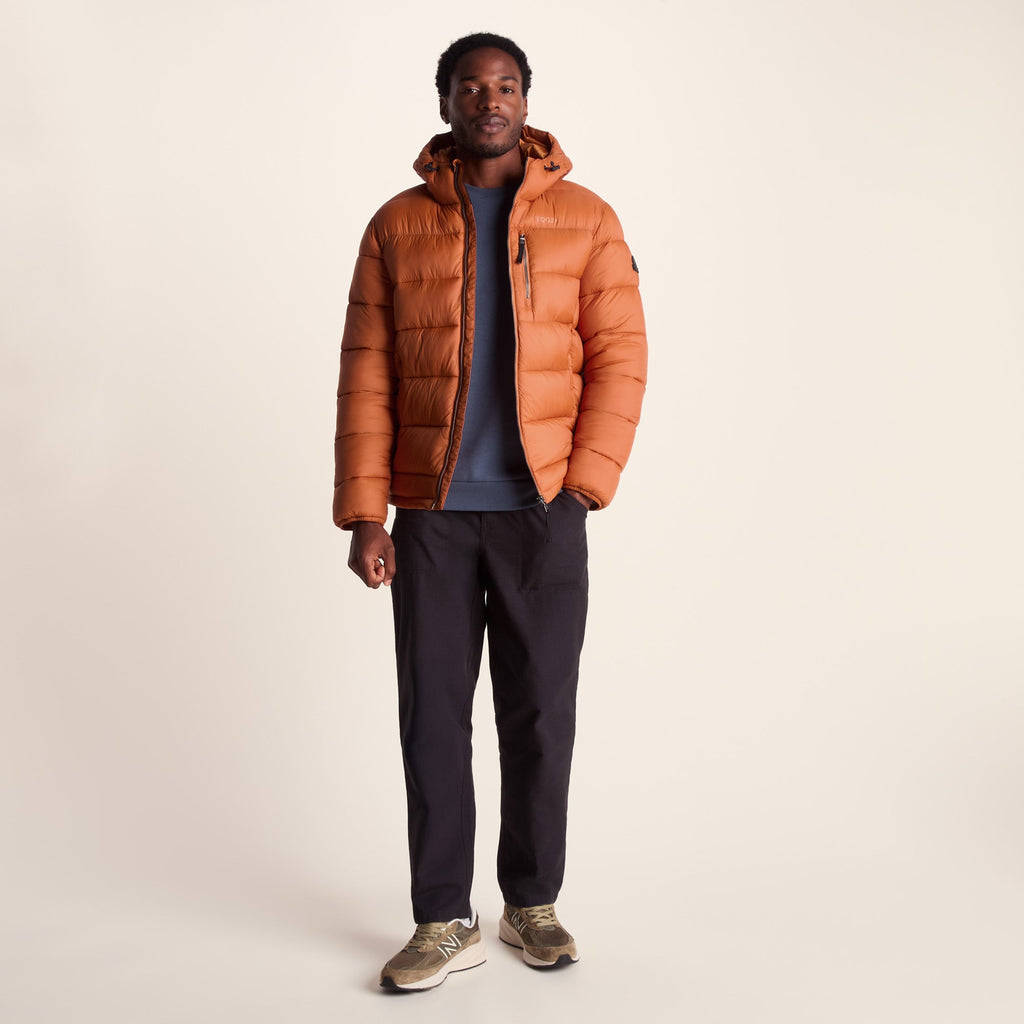 Maloney Mens Wind Resistant Insulated Jacket - Mahogany Orange - Image 3