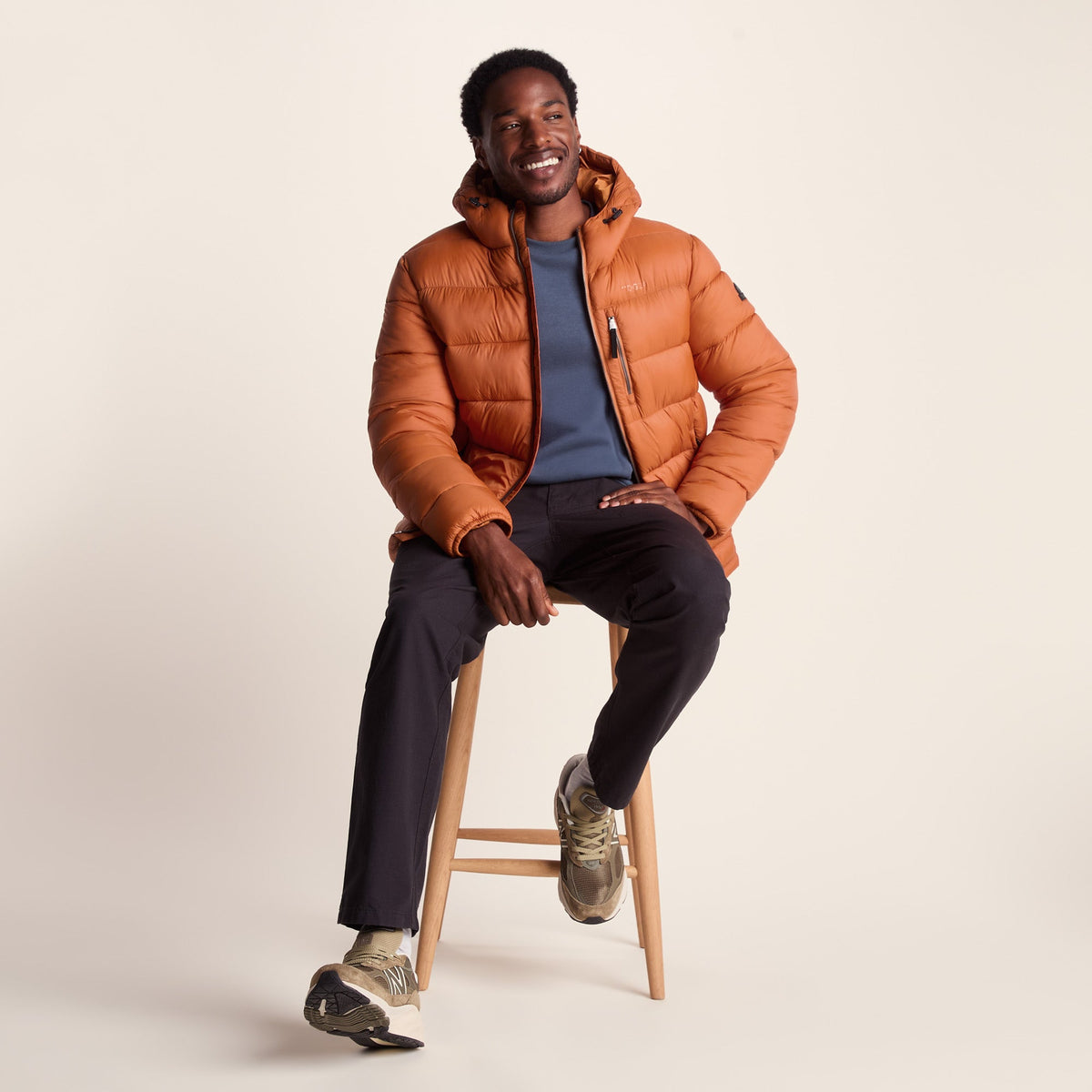 Maloney Mens Wind Resistant Insulated Jacket - Mahogany Orange - Image 5