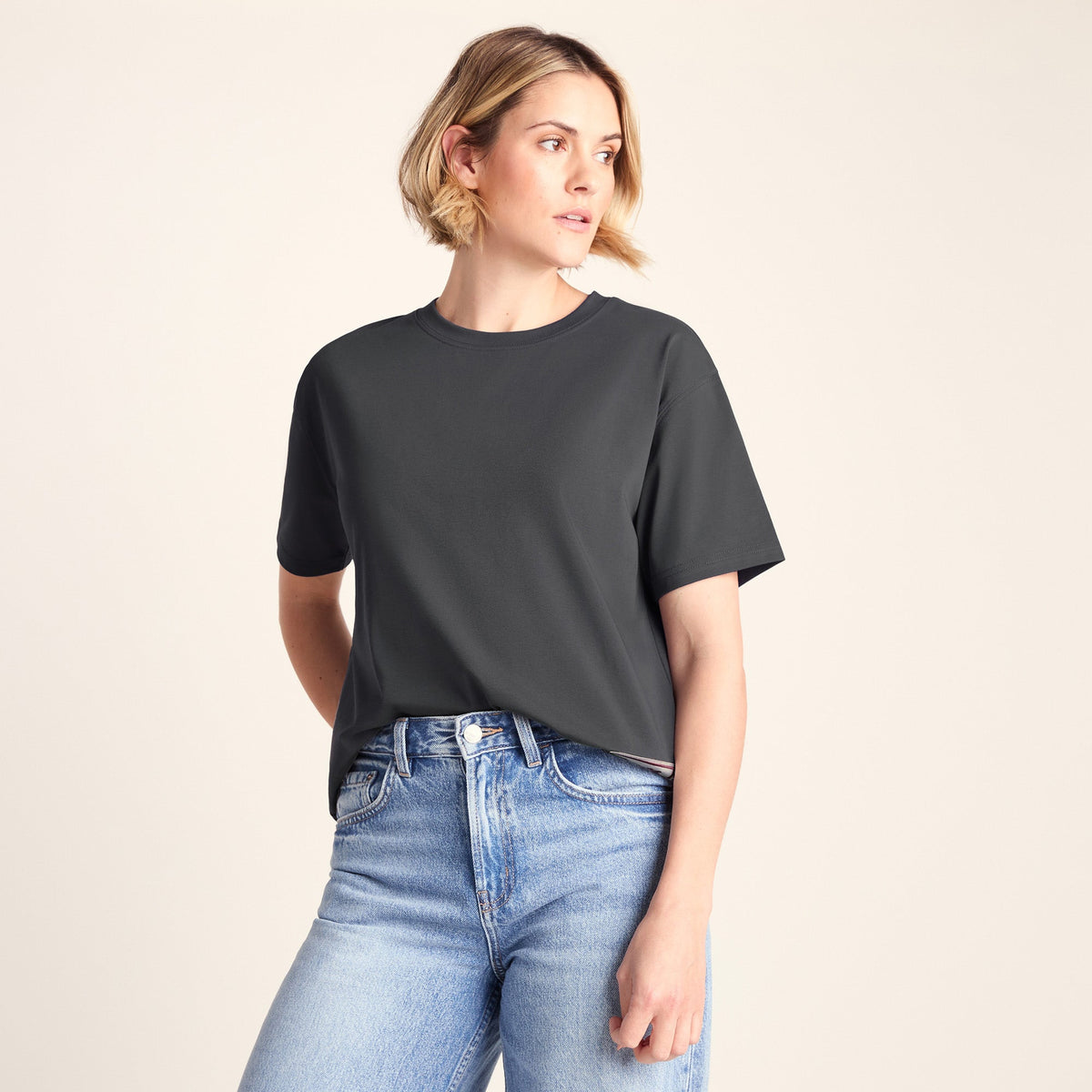 Margot Womens Supersoft Premium Relaxed Fit T-Shirt - Deep Slate - Image 6