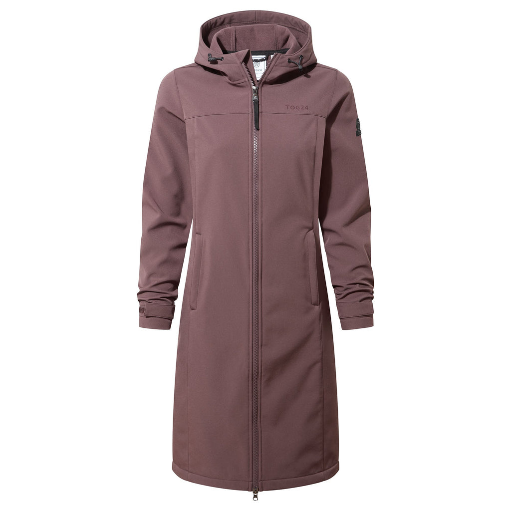 Marina Womens Long Water Resistant Softshell Jacket - Dark Mauve - Image 9