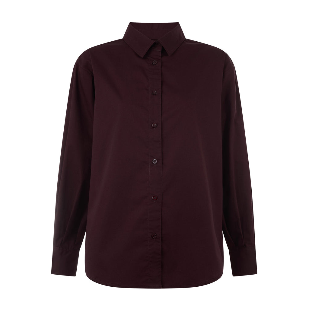 Marnie Womens 100% Cotton Oversized Shirt - Huckleberry - Image 8