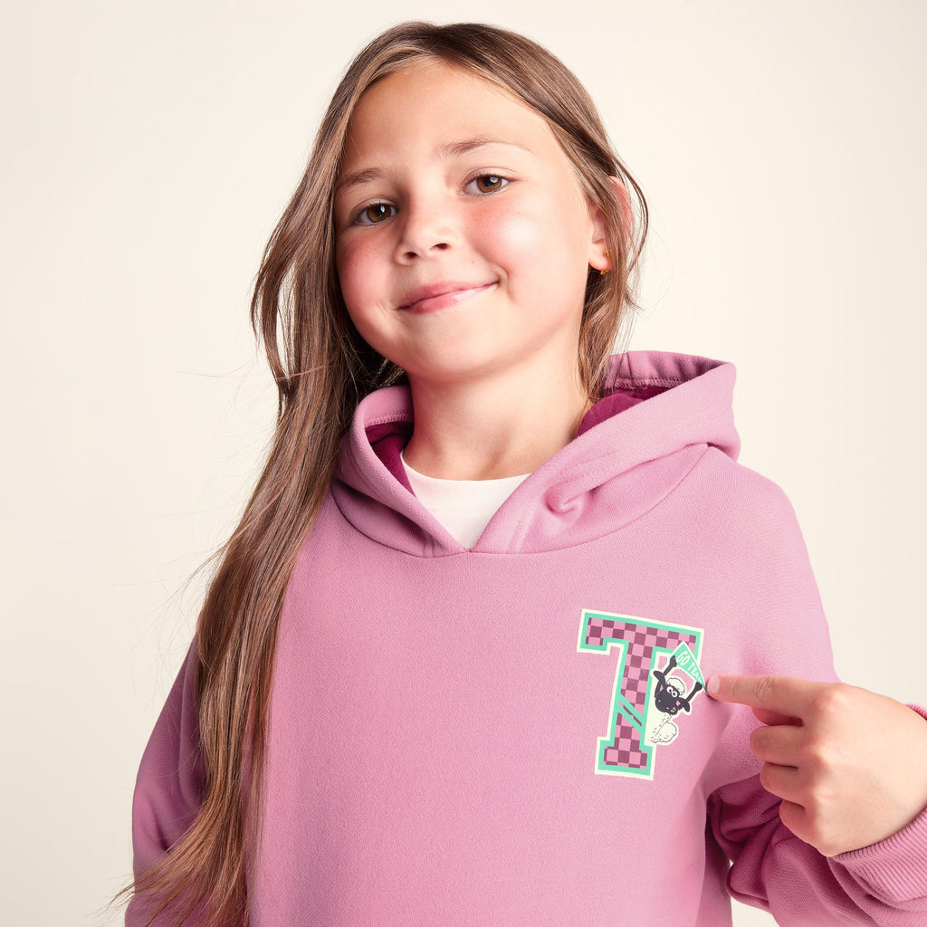 Masham Shaun the Sheep Kids Supersoft Overhead Hoodie - Beetroot Red - Image 5