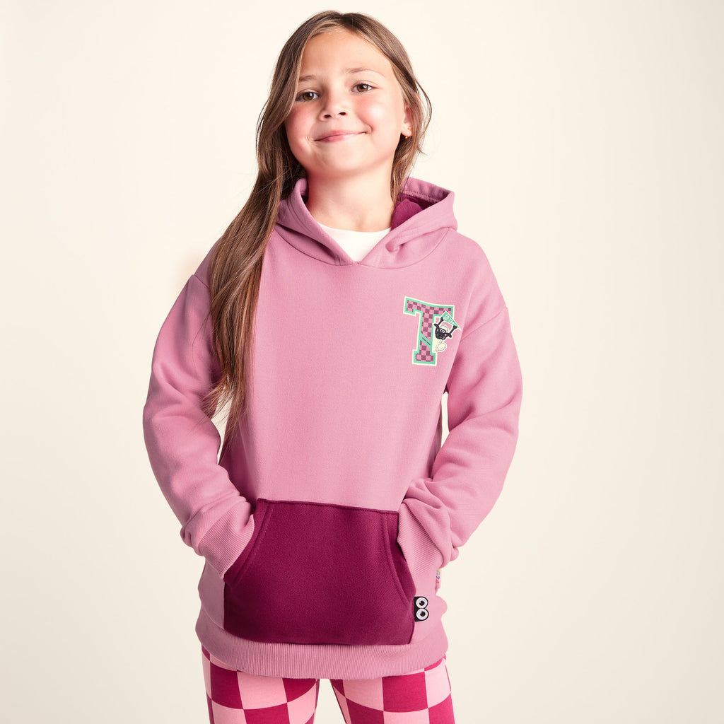 Masham Shaun the Sheep Kids Supersoft Overhead Hoodie - Beetroot Red - Image 6