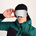 Megeve Cat 3 Lens Goggles - Matt Black/Silver