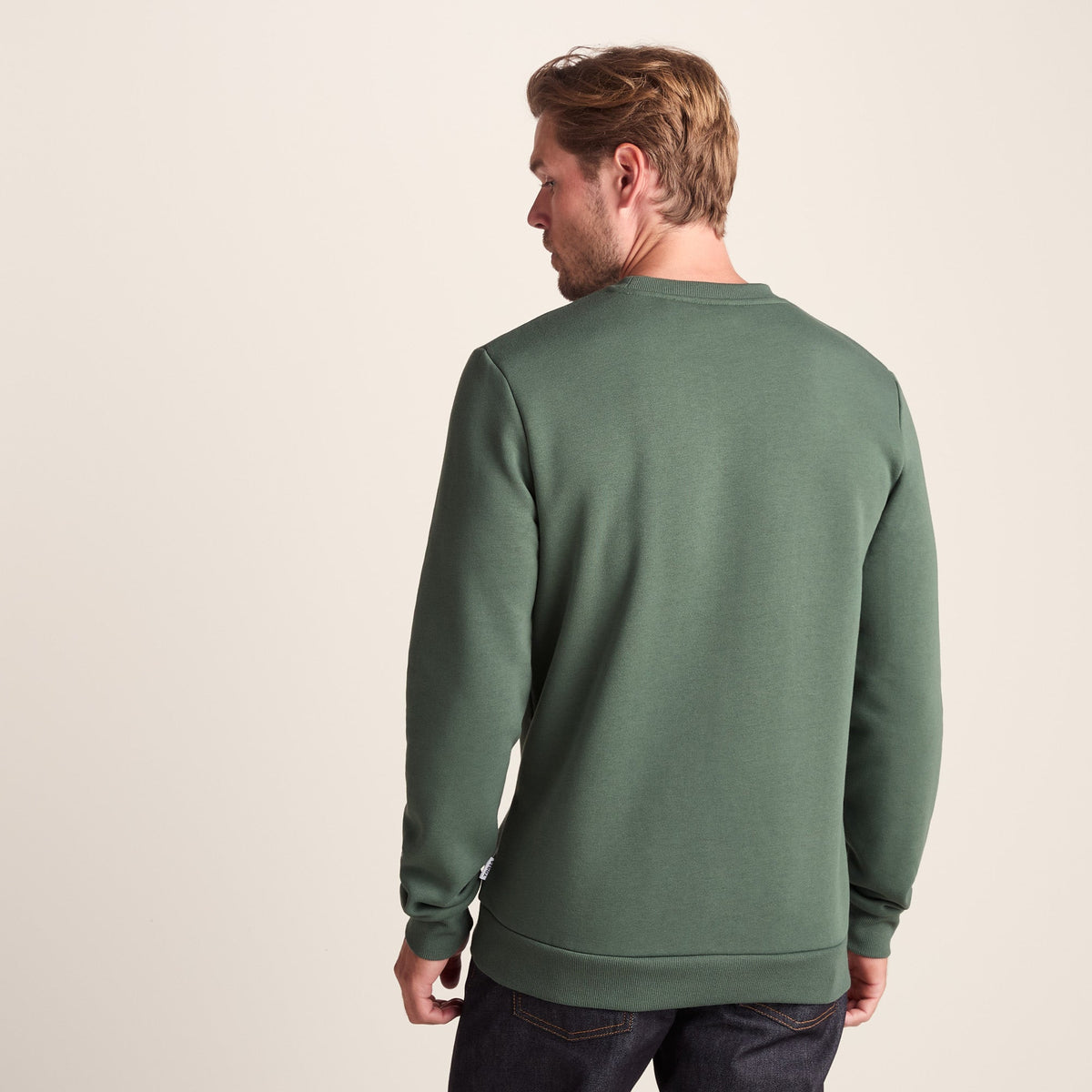 Mellor Mens Supersoft Cotton Rich Sweat - Light Forest - Image 3