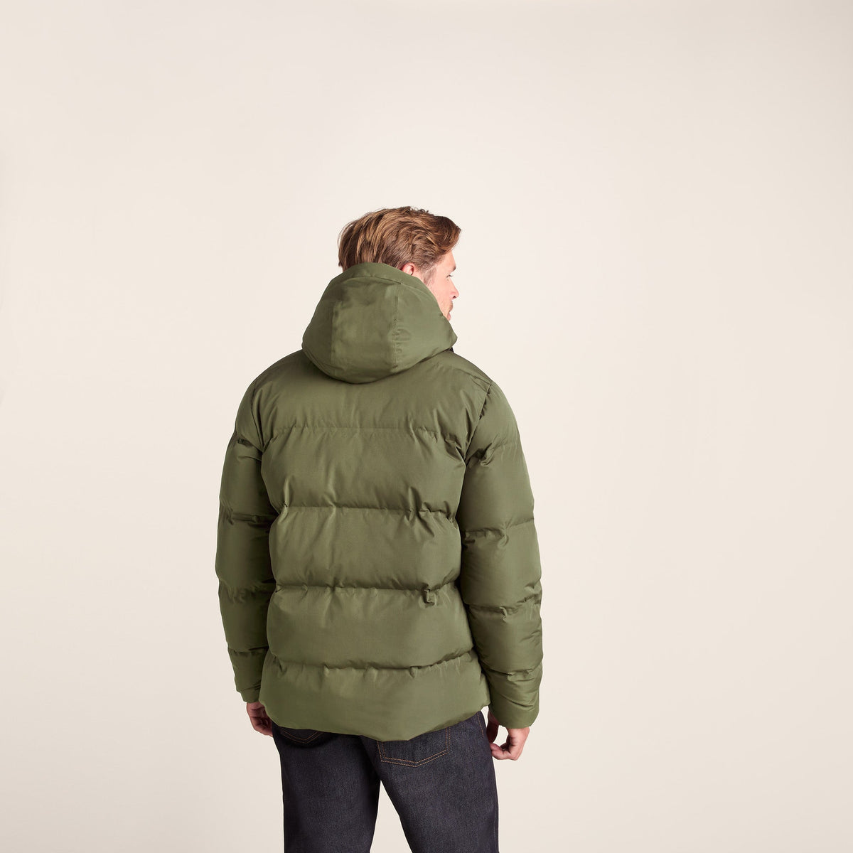 Menka Mens Shower Resistant Insulated Jacket - Khaki - Image 4