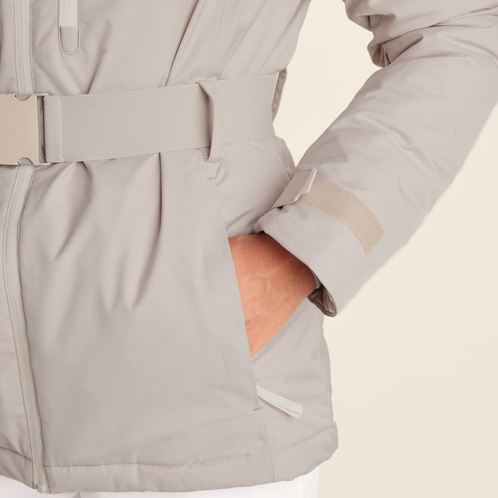 Meribel Womens Performance Waterproof Ski Jacket - Simply Taupe - Image 8
