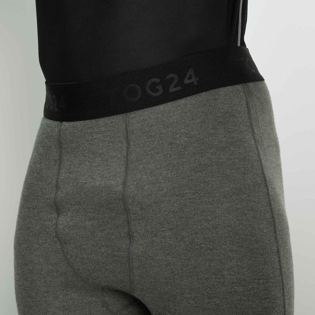Meru Mens Cashmere Touch Base Layer Leggings - Dark Grey Marl - Image 5