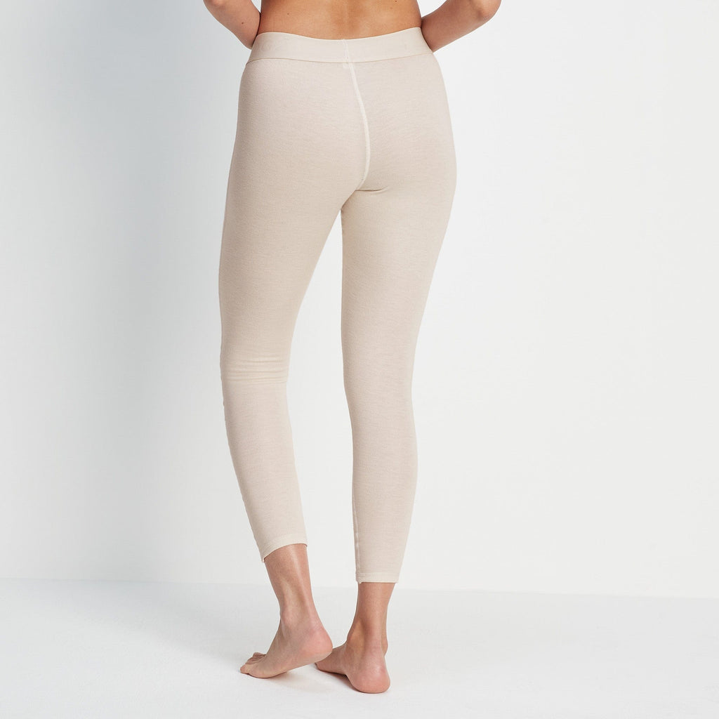 Meru Womens Cashmere Touch Base Layer Leggings - Off White - Image 5