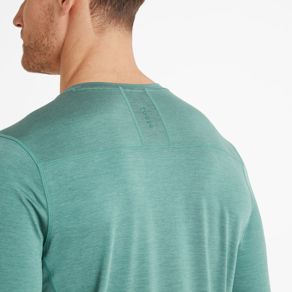 Mittel Mens Long Sleeve Performance Top - Seafoam Green Marl - Image 5