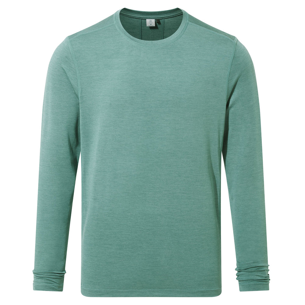 Mittel Mens Long Sleeve Performance Top - Seafoam Green Marl - Image 6