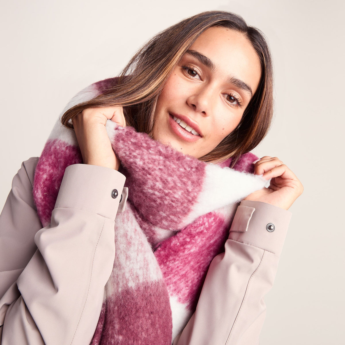 Miyara Woven Scarf - Washed Burgundy - Image 4