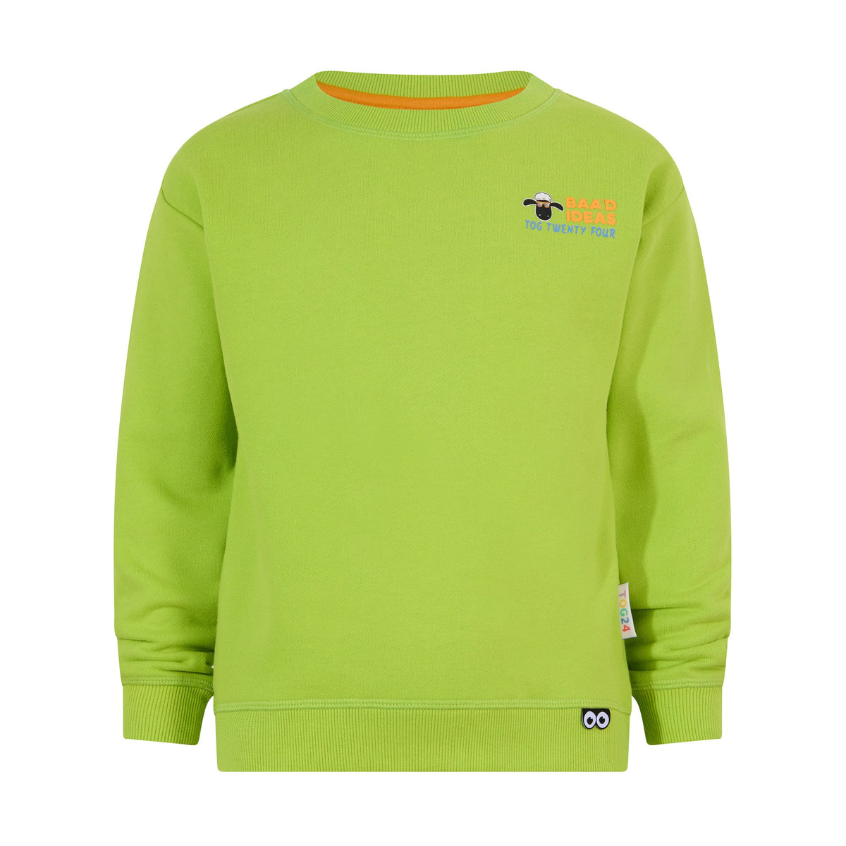Montadale Kids Shaun the Sheep Crew Sweat - Lime Green - Image 7