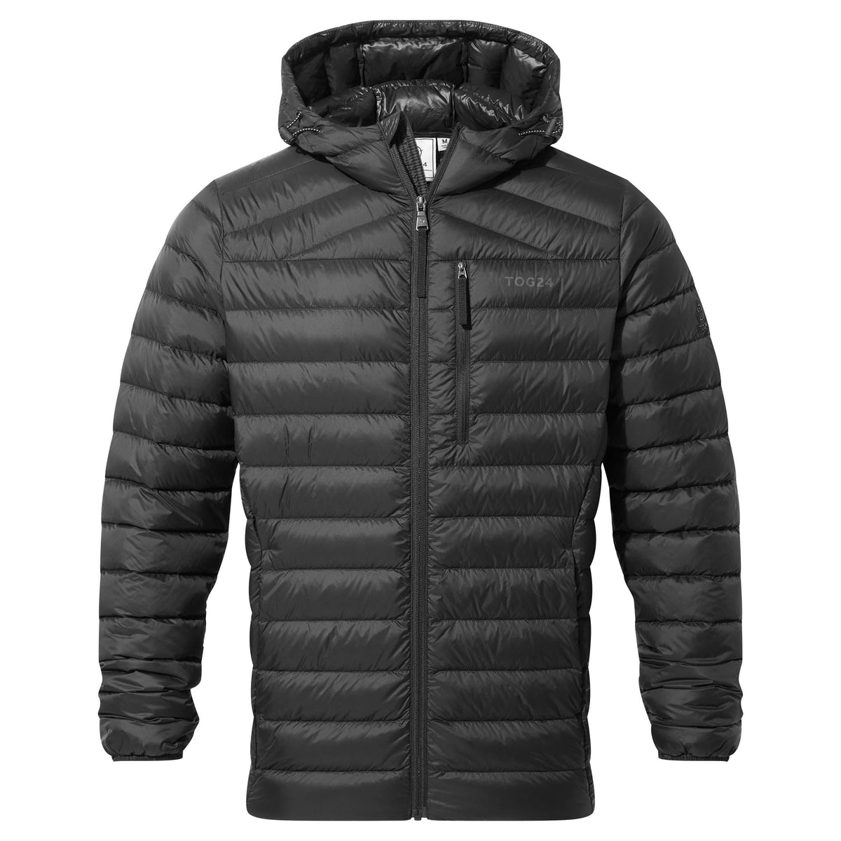 North Mens RDS Certified Down Hooded Jacket - Black - Image 9