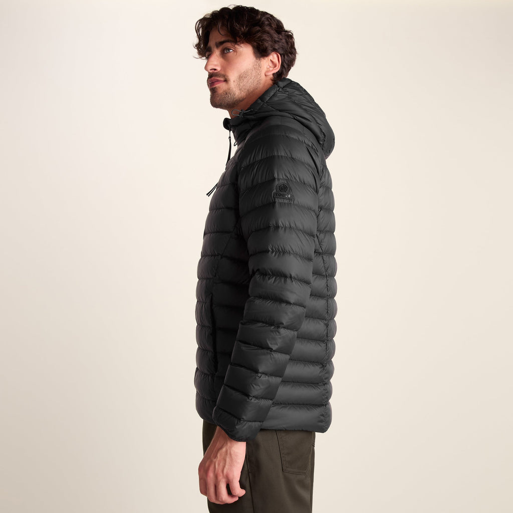 North Mens RDS Certified Down Hooded Jacket - Black - Image 7