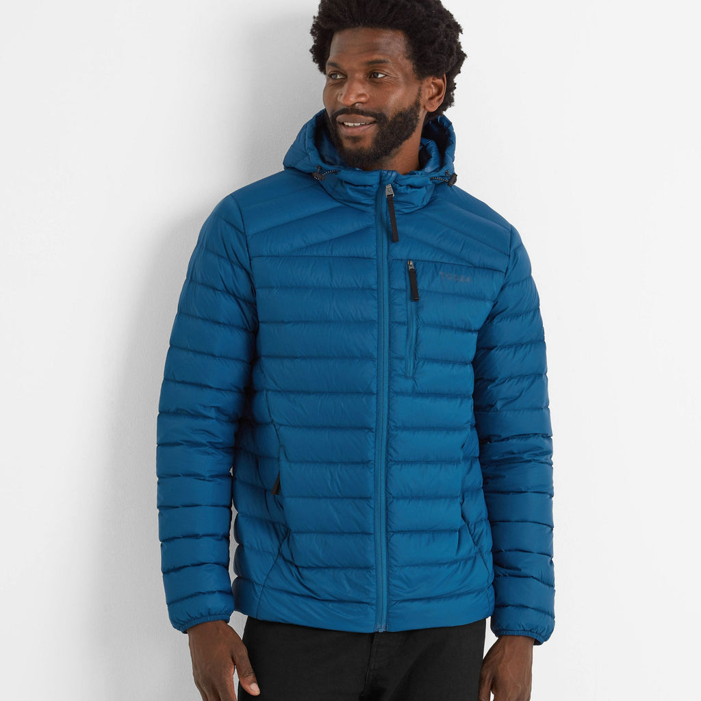 North Mens RDS Certified Down Hooded Jacket - Marine Blue - Image 4