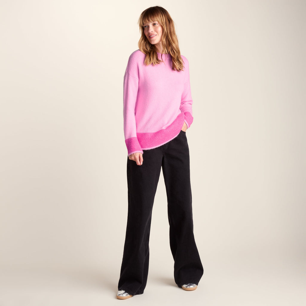 Odette Womens Soft Touch Knit Jumper - Sandy Pink - Image 3