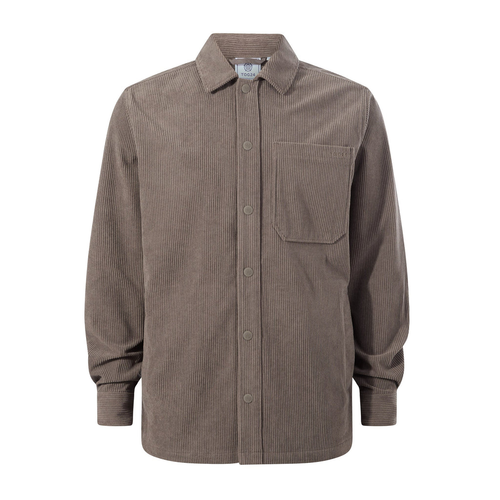 Olson Mens Chunky Corduroy Shacket - Ash Brown - Image 7