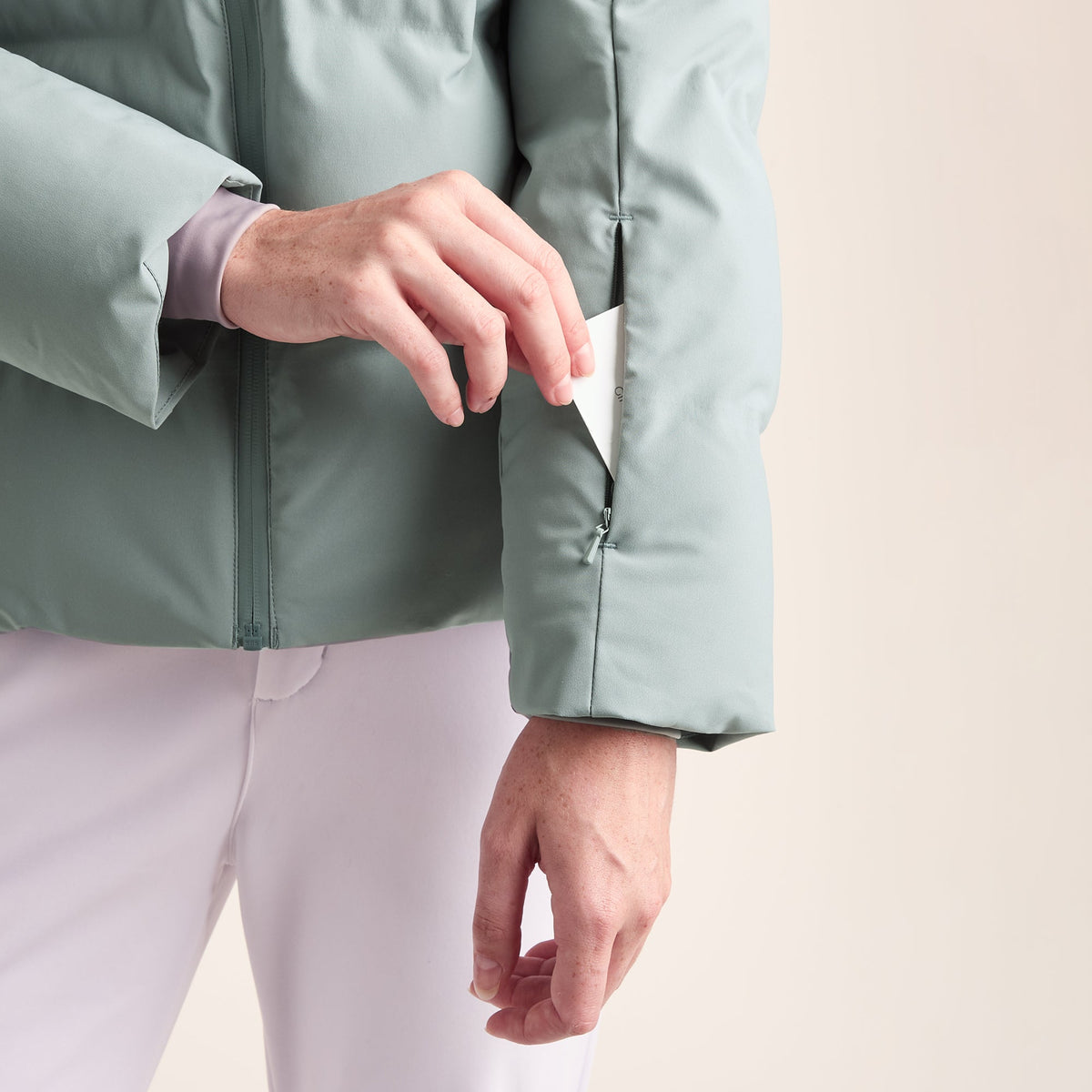 Orelle Womens Insulated Ski Jacket - Mist Grey - Image 10