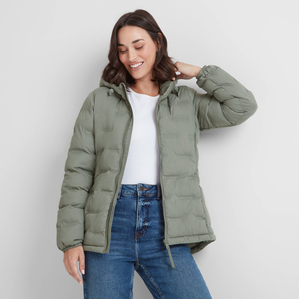 Palmer Womens Shower Resistant Insulated Jacket - Faded Khaki - Image 6