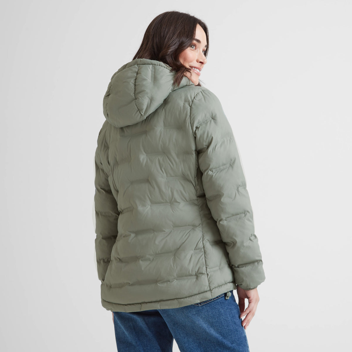 Palmer Womens Shower Resistant Insulated Jacket - Faded Khaki - Image 8