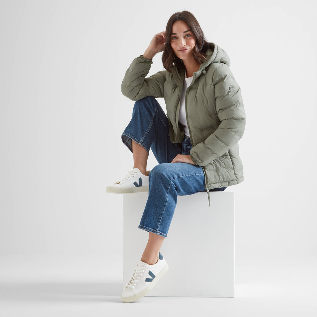 Palmer Womens Shower Resistant Insulated Jacket - Faded Khaki - Image 7