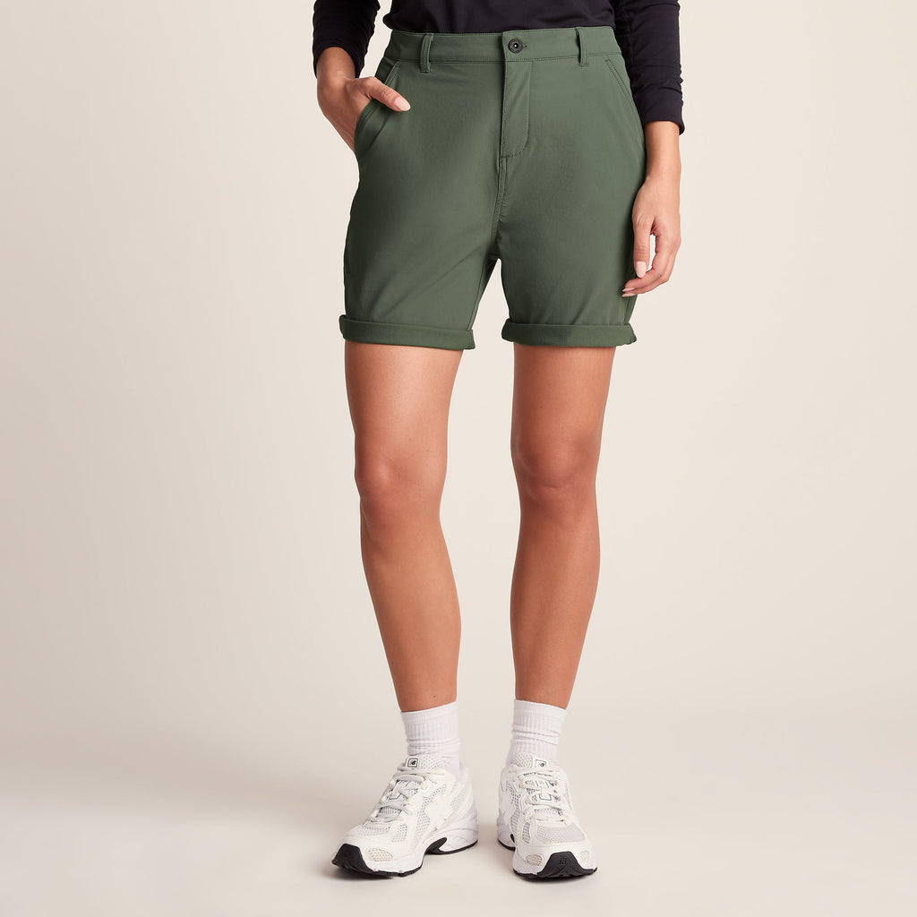 Path Womens Performance Shorts - Faded Khaki