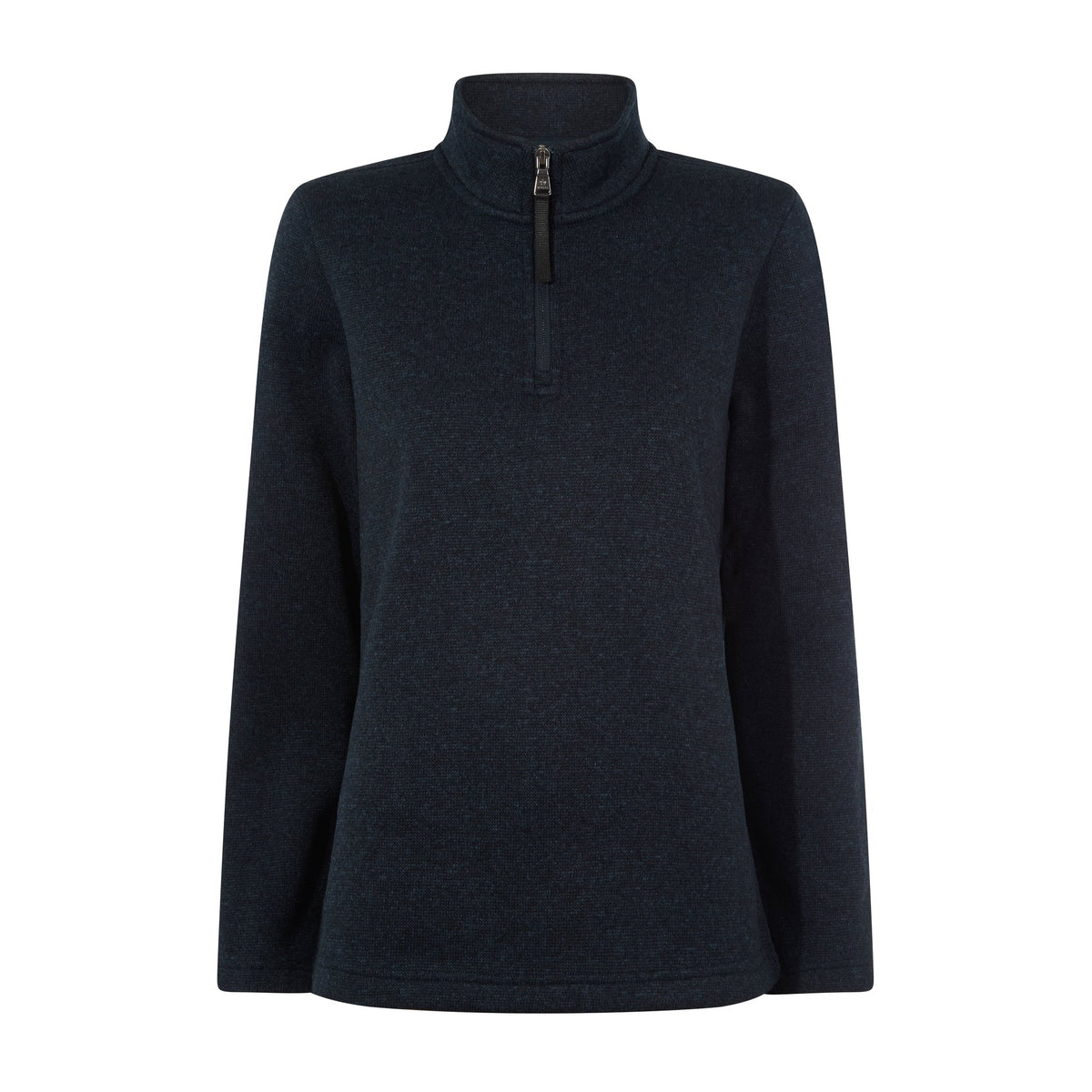 Pearson Womens Knitlook Quarter Zip Fleece - Dark Indigo Marl - Image 8