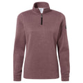 Pearson Womens Knitlook Quarter Zip Fleece - Mauve Marl - Image 8