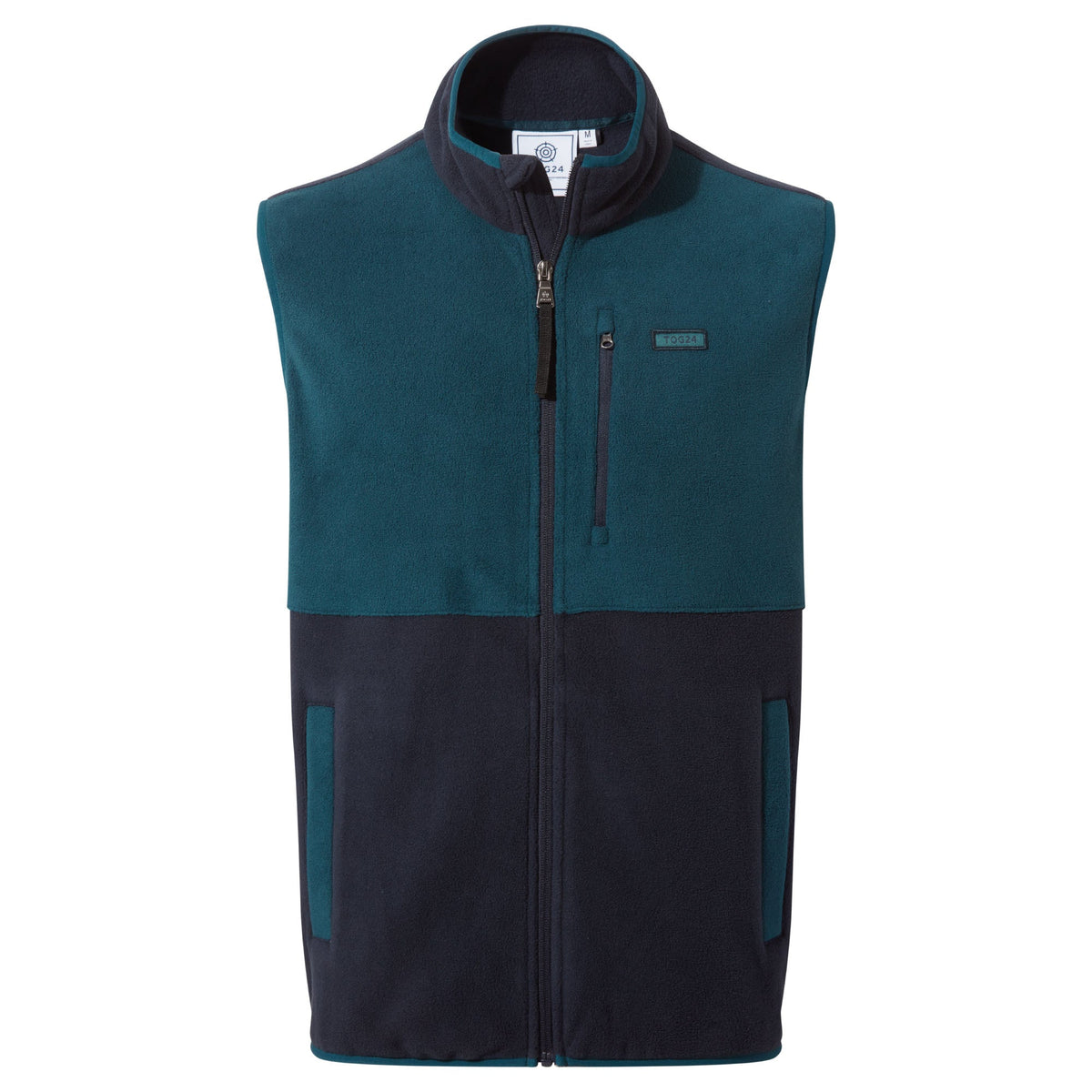 Pensford Mens Microfleece Gilet - Dark Indigo/Petrol Green - Image 6