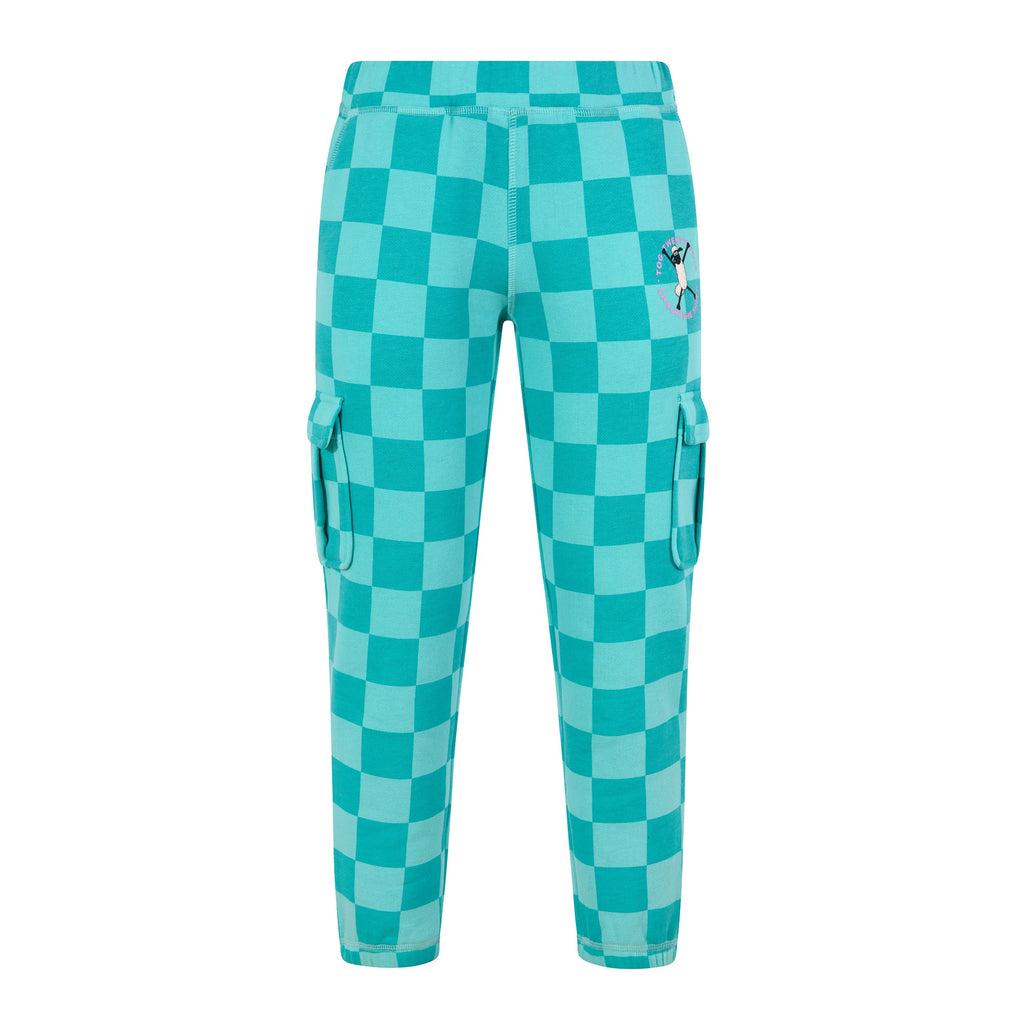 Polypay Kids Shaun the Sheep Sweat Pant - Spearmint/Bubblegum Checkerboard - Image 6