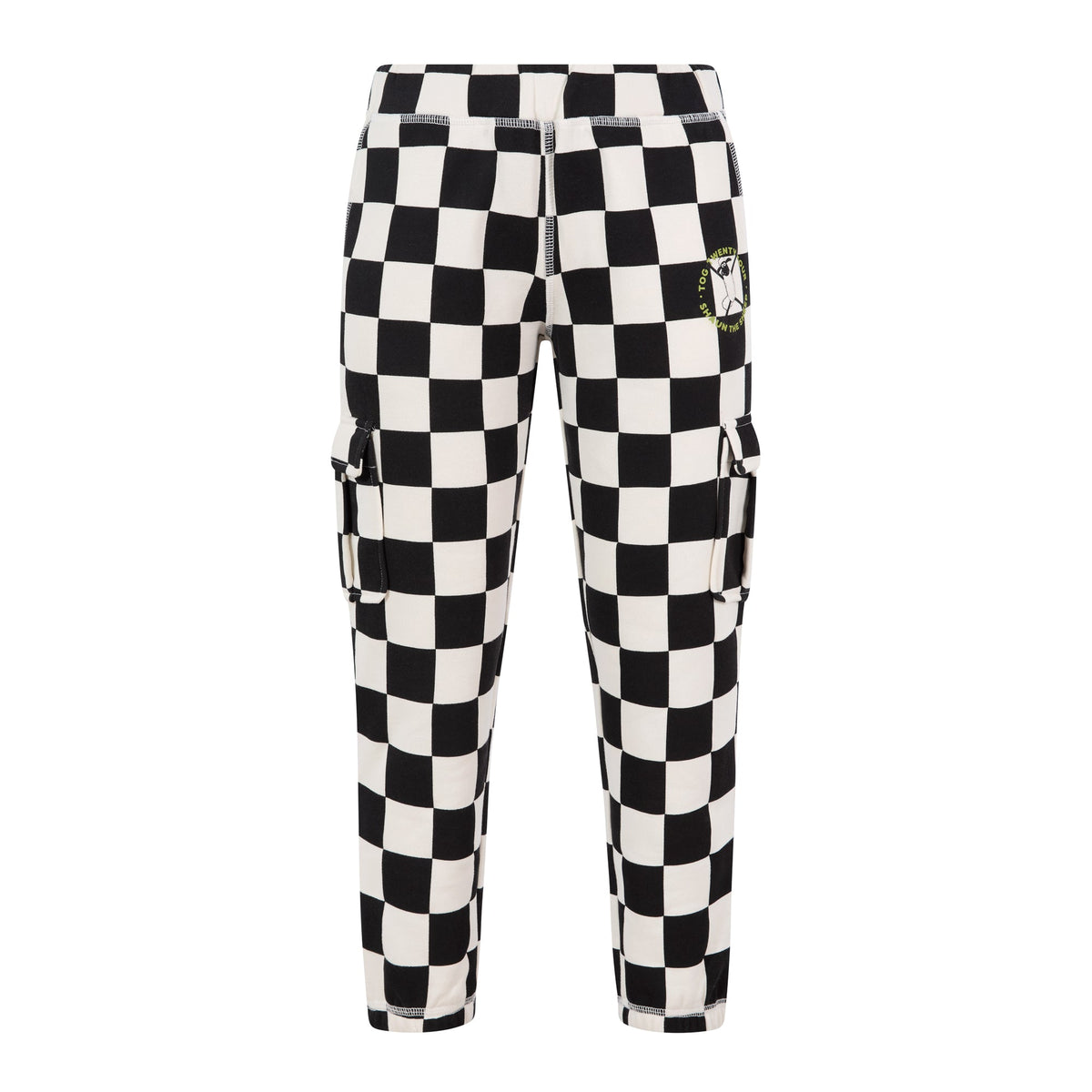 Polypay Kids Shaun the Sheep Sweat Pant - Black Woolly Checkerboard - Image 7