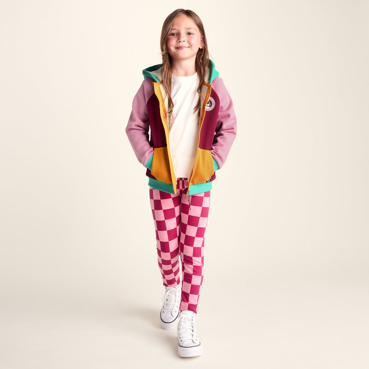 Portland Shaun the Sheep Kids Supersoft Sherpa Lined Hoodie - Candy Floss/Beetroot Red - Image 3