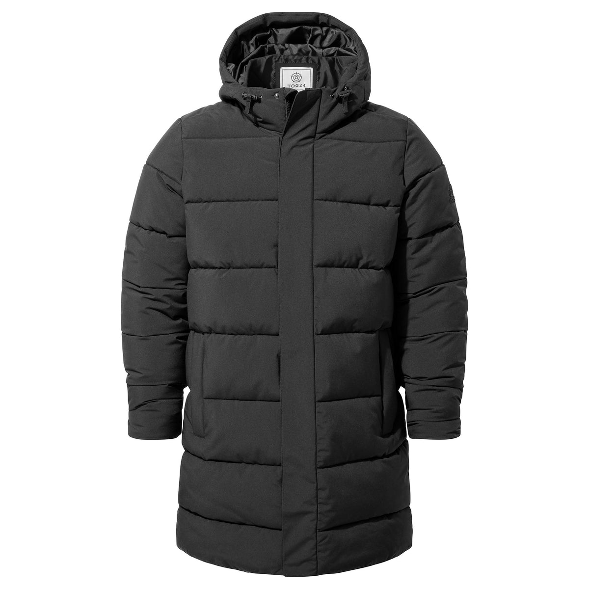 Preece Mens Long Shower Resistant Insulated Jacket - Black - Image 10
