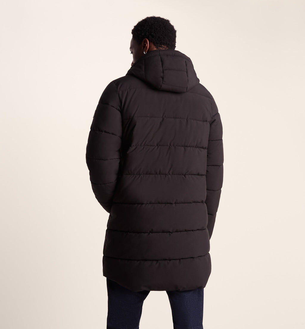 Preece Mens Long Shower Resistant Insulated Jacket - Black - Image 4
