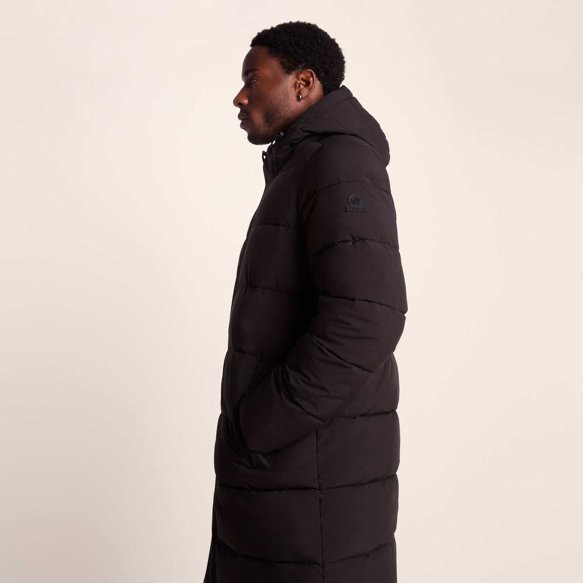 Preece Mens Long Shower Resistant Insulated Jacket - Black - Image 7