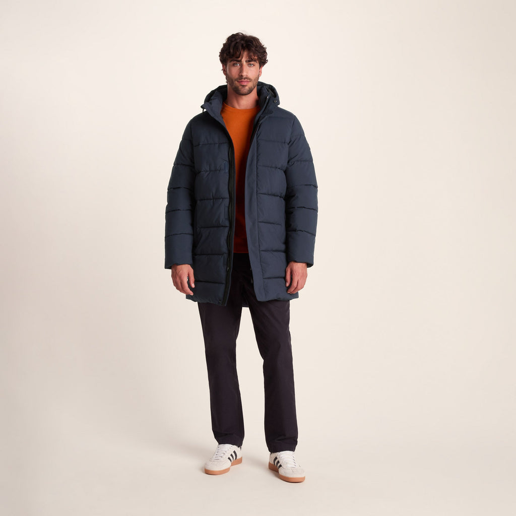 Preece Mens Long Shower Resistant Insulated Jacket - Dark Indigo - Image 3