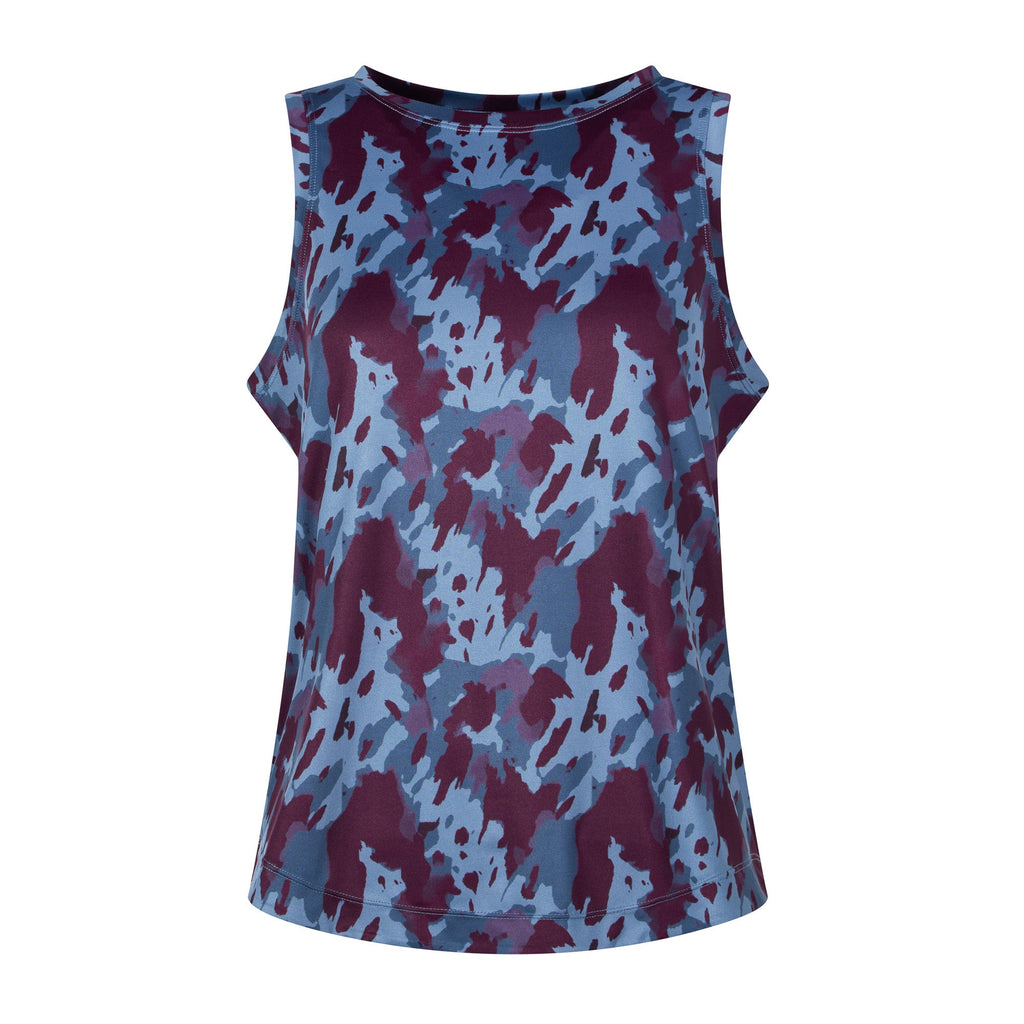 Quinn Womens Performance Vest - Smokey Blue Print - Image 7