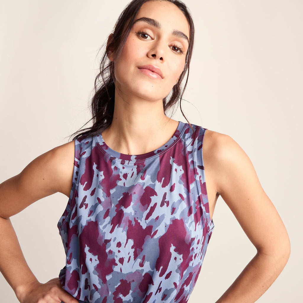 Quinn Womens Performance Vest - Smokey Blue Print - Image 6