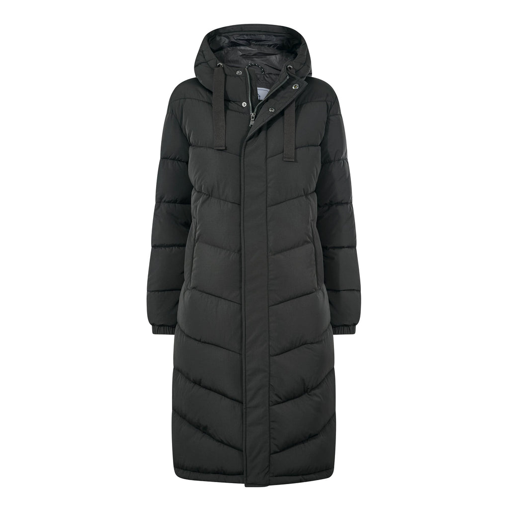 Raleigh Womens Long Insulated Jacket - Washed Black - Image 11