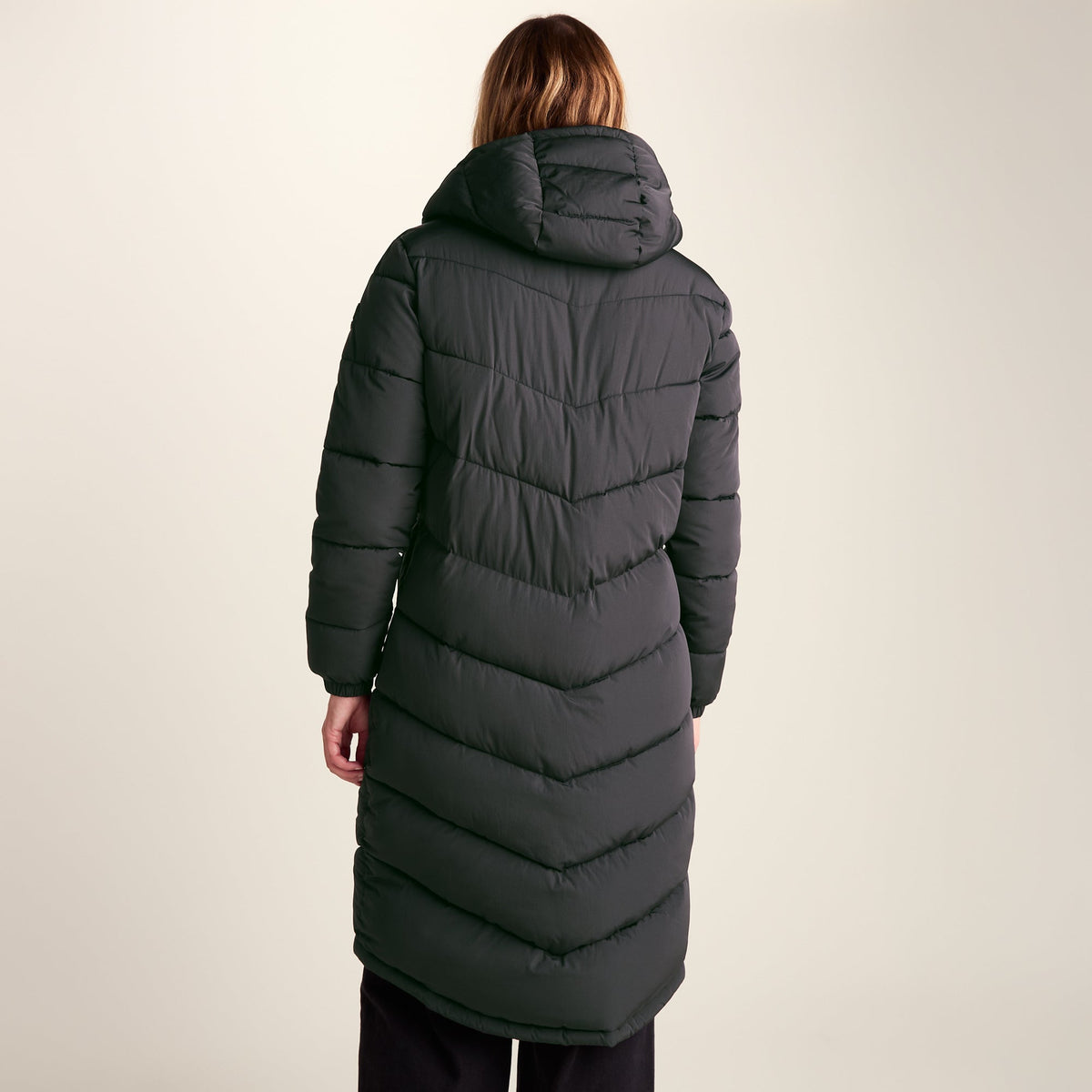 Raleigh Womens Long Insulated Jacket - Washed Black - Image 5