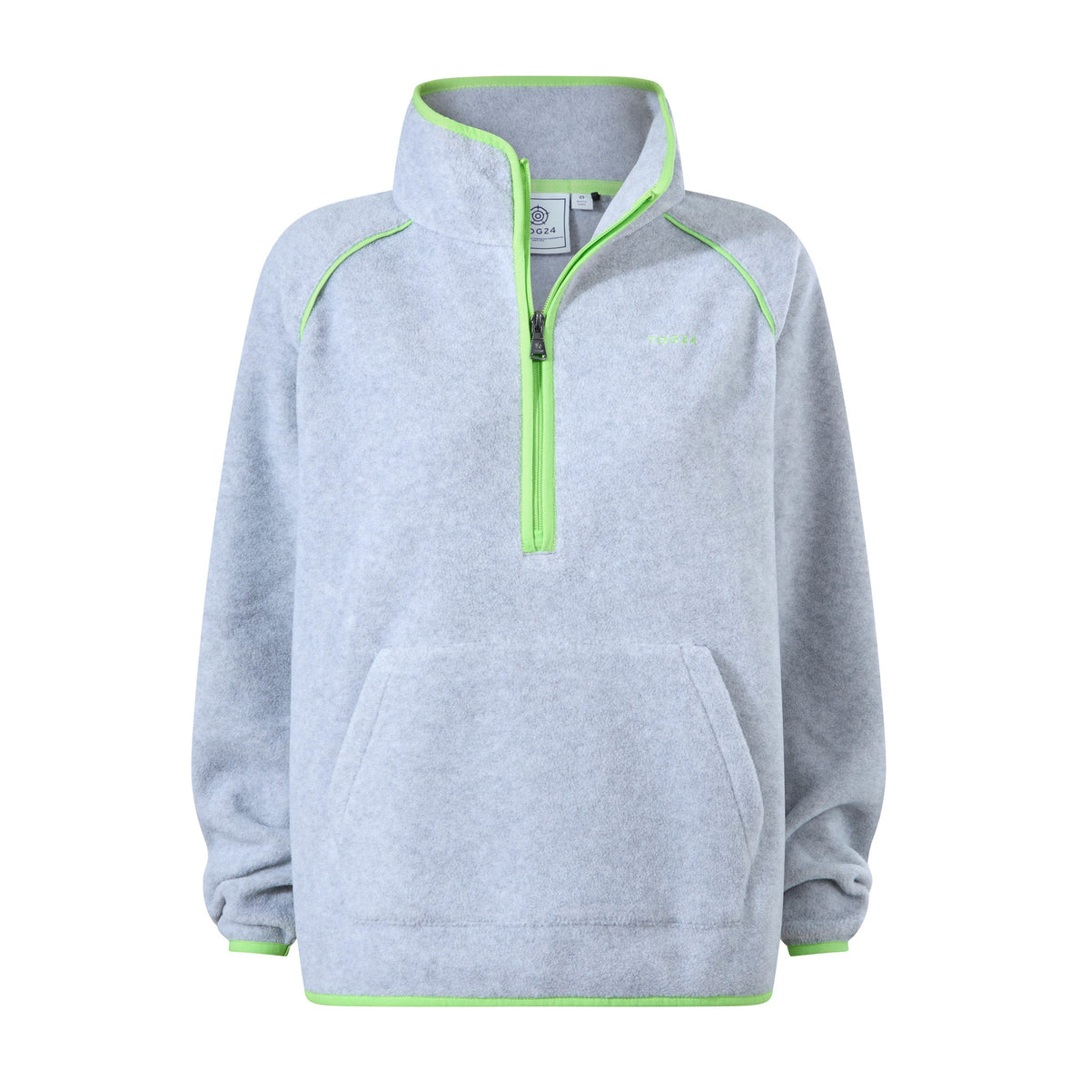 Rawson Womens Relaxed Fit Microfleece Zip Neck - Grey Melange - Image 8