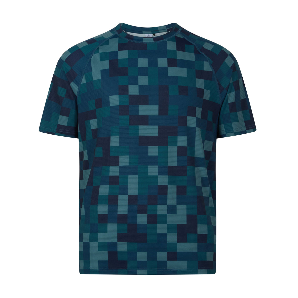 Rayan Mens Performance T-Shirt - Inky Blue Pixel Print - Image 6