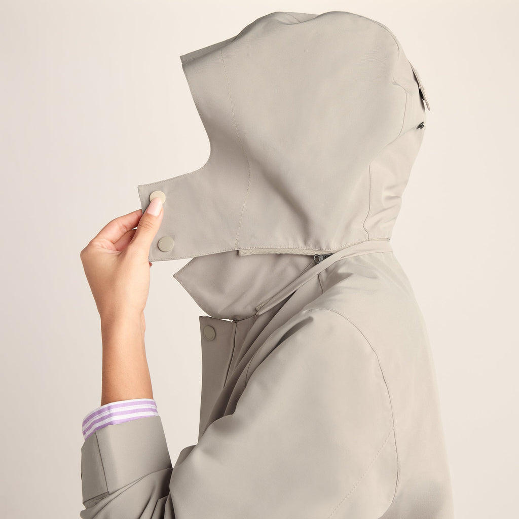 Remi Womens Classic Waterproof Car Coat - Cool Beige - Image 13