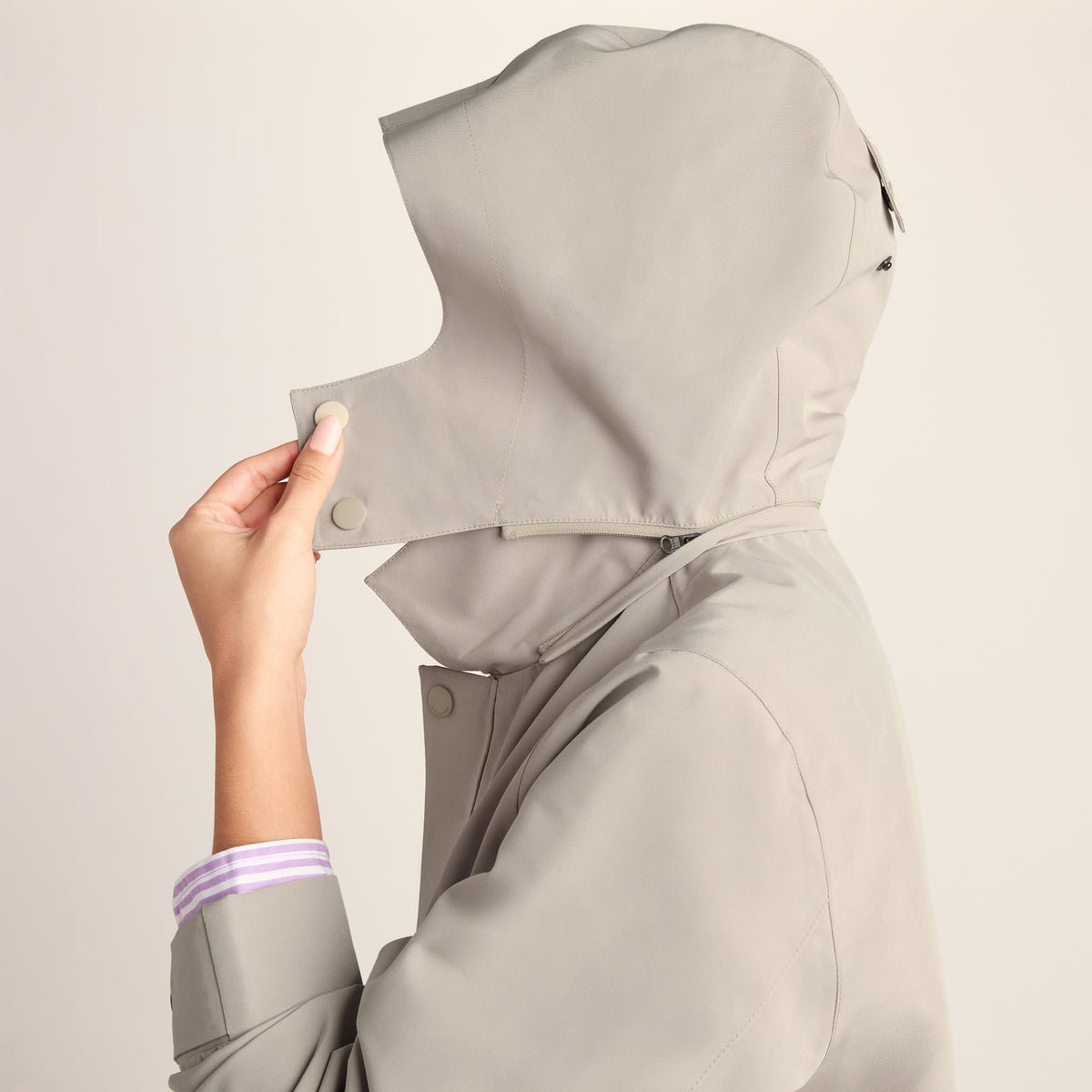 Remi Womens Classic Waterproof Car Coat - Cool Beige - Image 13