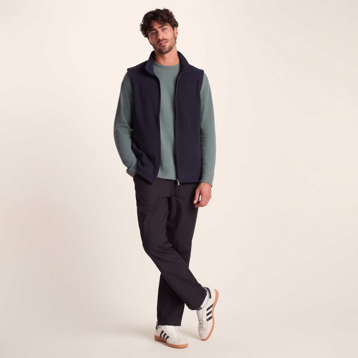 Revive Mens Fleece Gilet - Dark Indigo