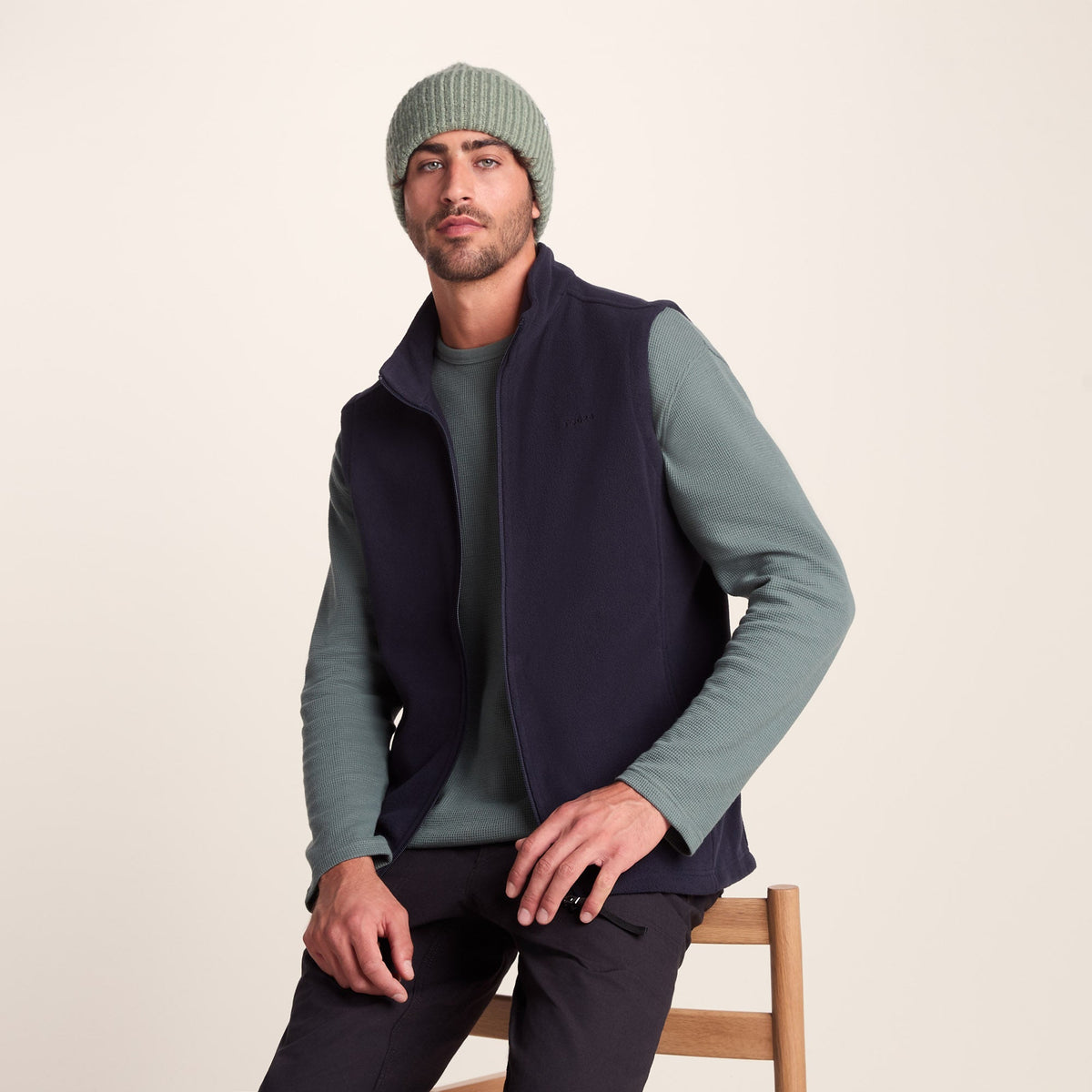 Revive Mens Fleece Gilet - Dark Indigo - Image 4