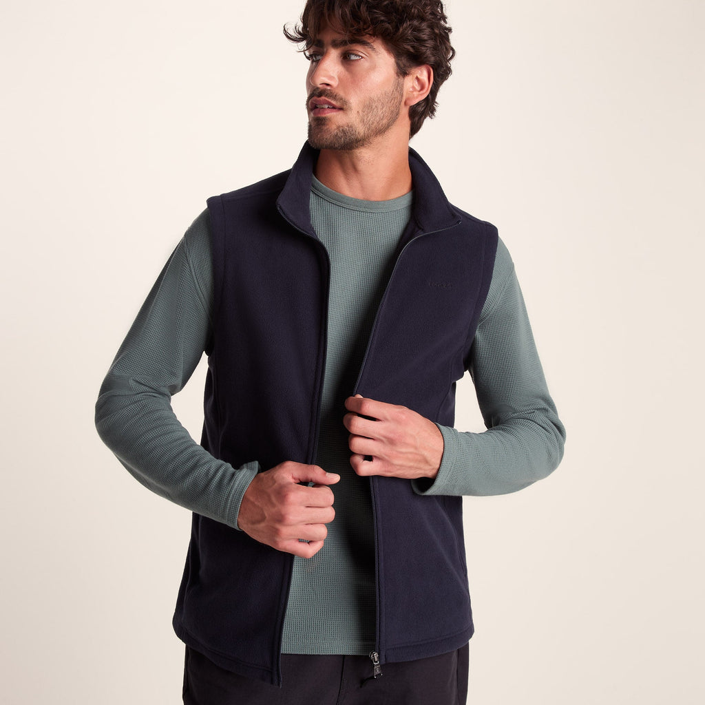 Revive Mens Fleece Gilet - Dark Indigo - Image 5