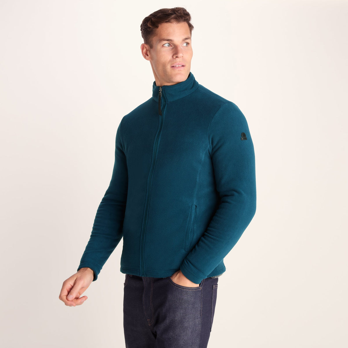 Revive Mens Fleece Jacket - Petrol Green - Image 3